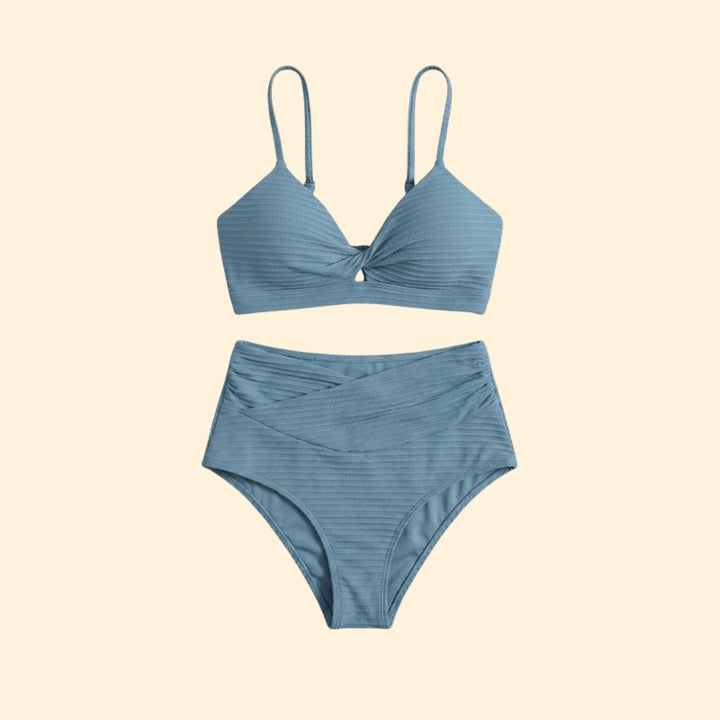 Women’s Beachwear Bikini Set with Ribbed Texture