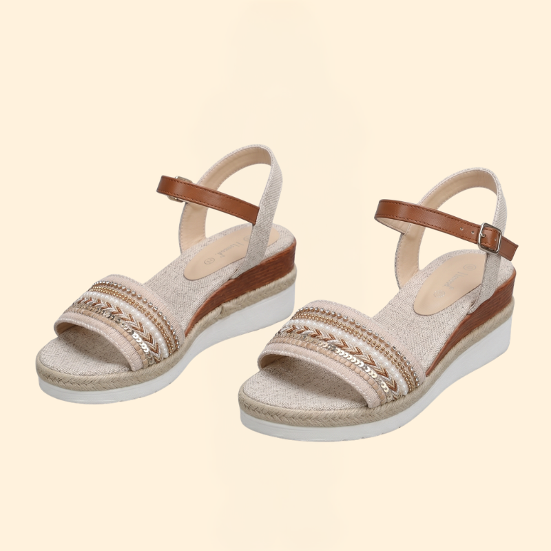 Women's Beaded Sandal with Straps