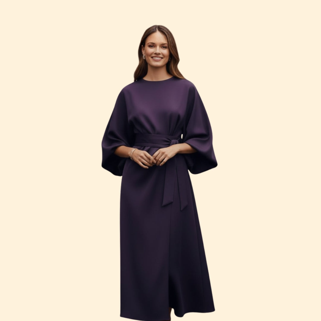 Women’s Belted Dress with Wide Sleeves