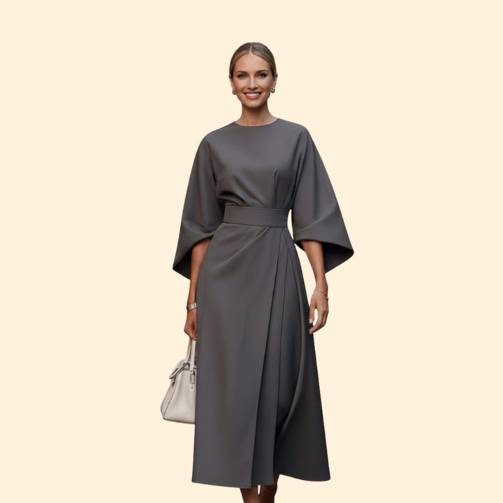 Women’s Belted Dress with Wide Sleeves