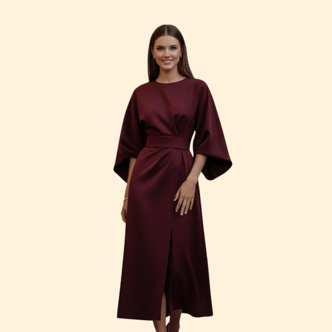 Women’s Belted Dress with Wide Sleeves