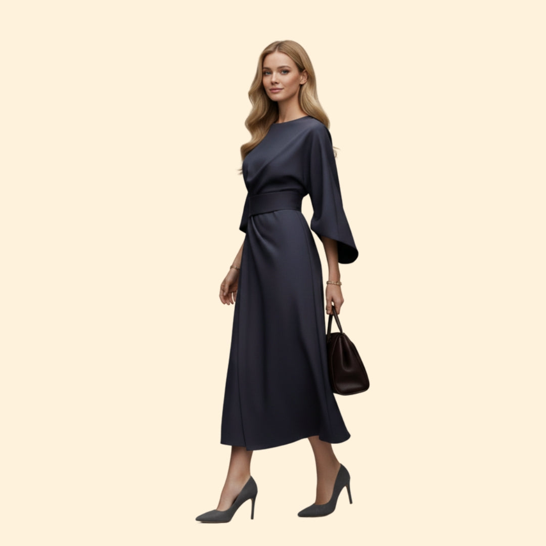 Women’s Belted Dress with Wide Sleeves