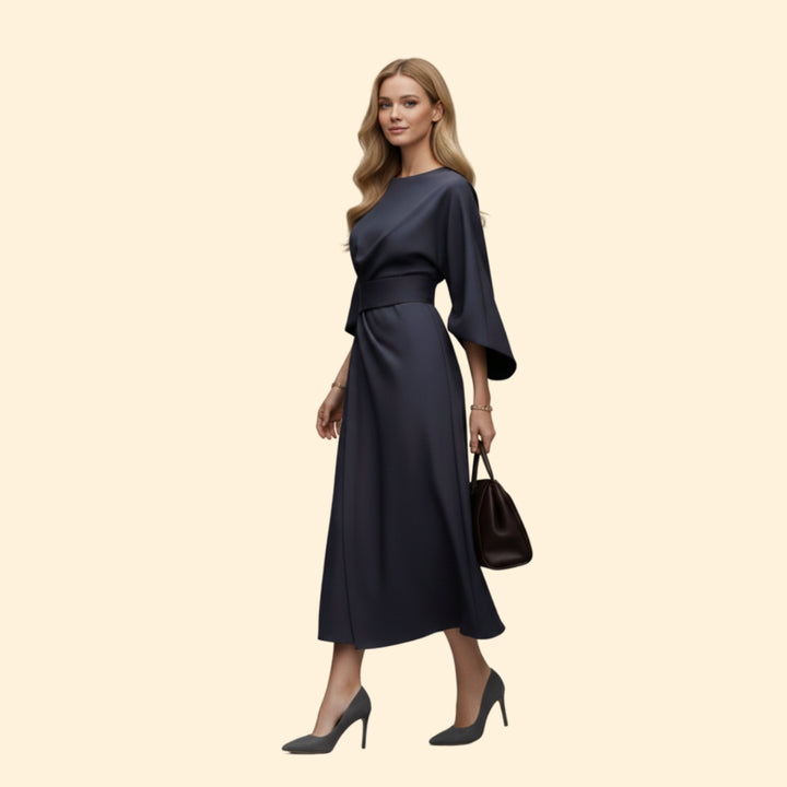 Women’s Belted Dress with Wide Sleeves
