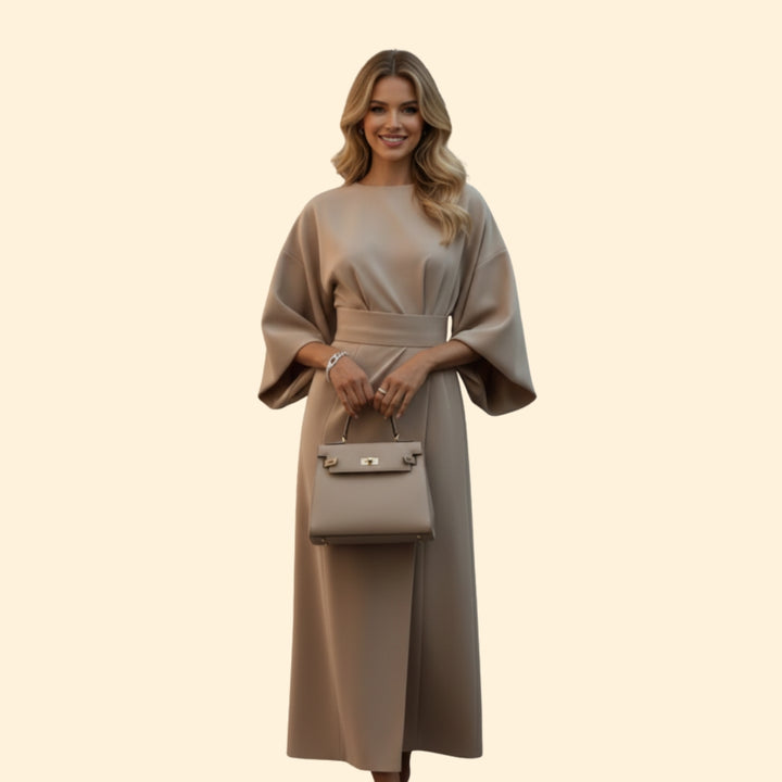 Women’s Belted Dress with Wide Sleeves