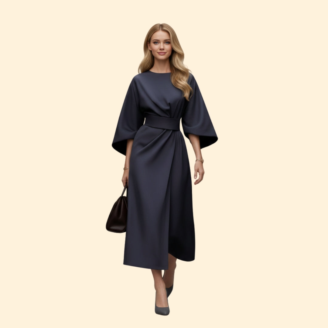 Women’s Belted Dress with Wide Sleeves