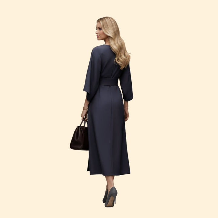 Women’s Belted Dress with Wide Sleeves