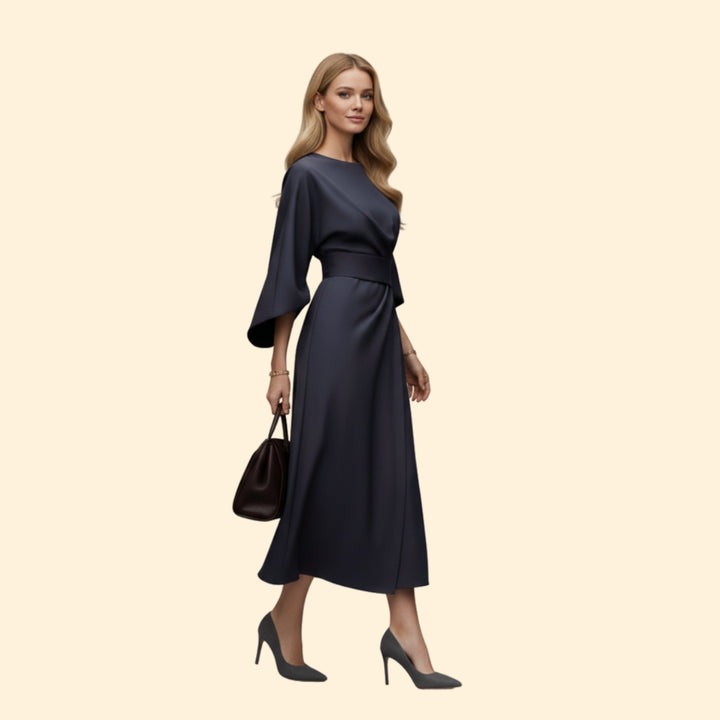 Women’s Belted Dress with Wide Sleeves
