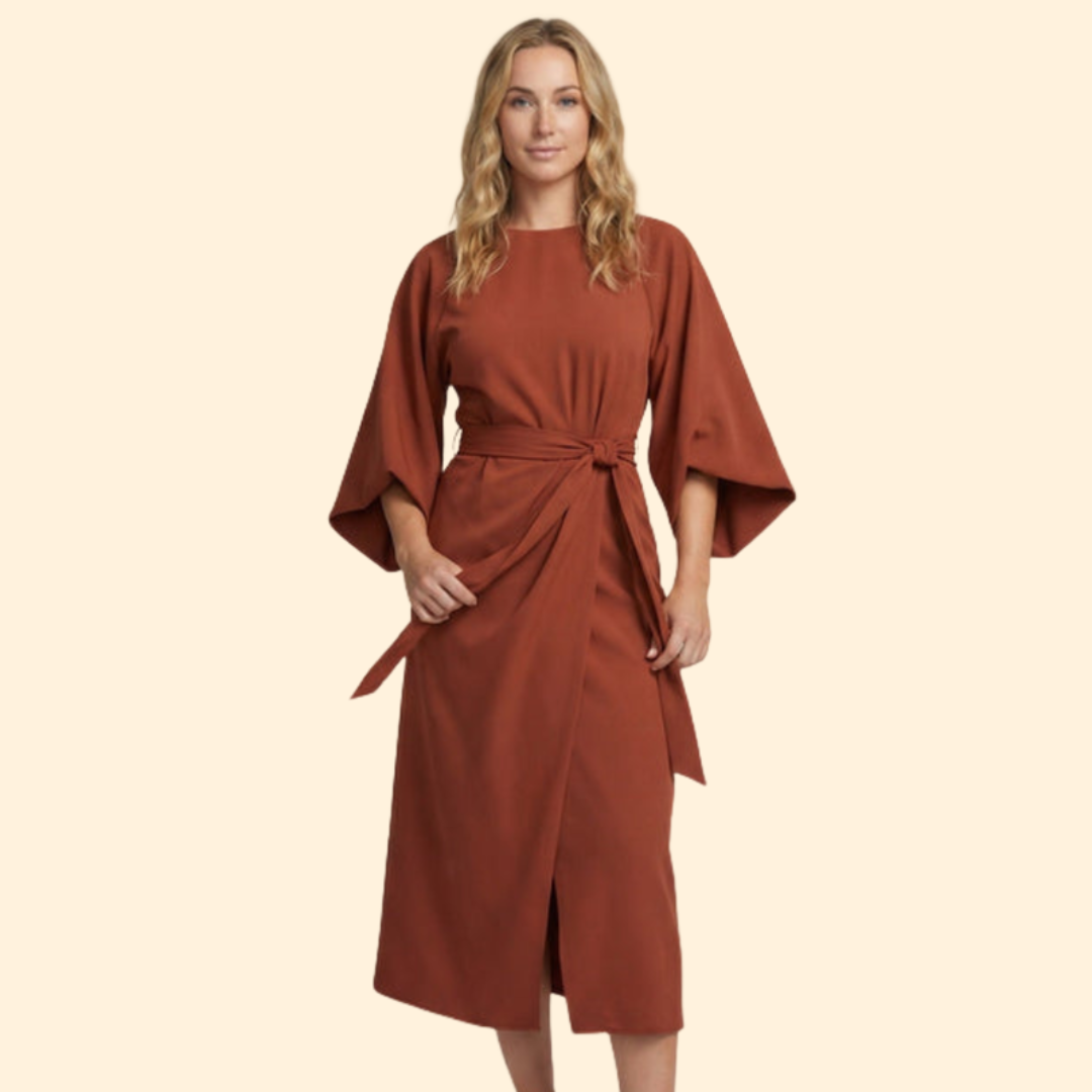 Women's Belted Elegant Dress