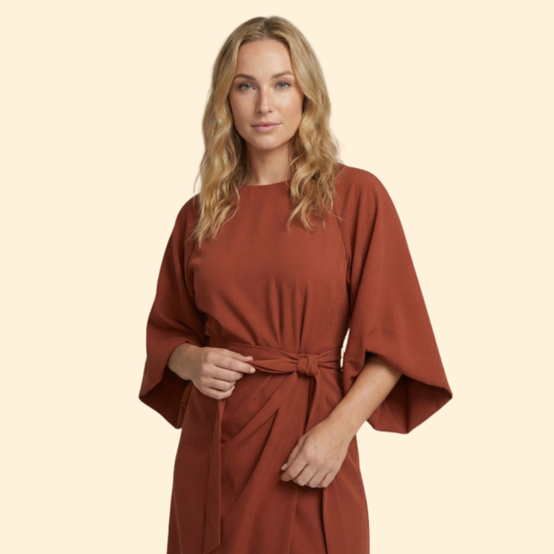 Women's Belted Elegant Dress
