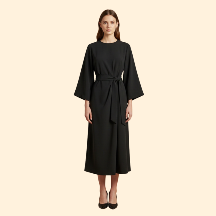 Women's Belted Elegant Dress