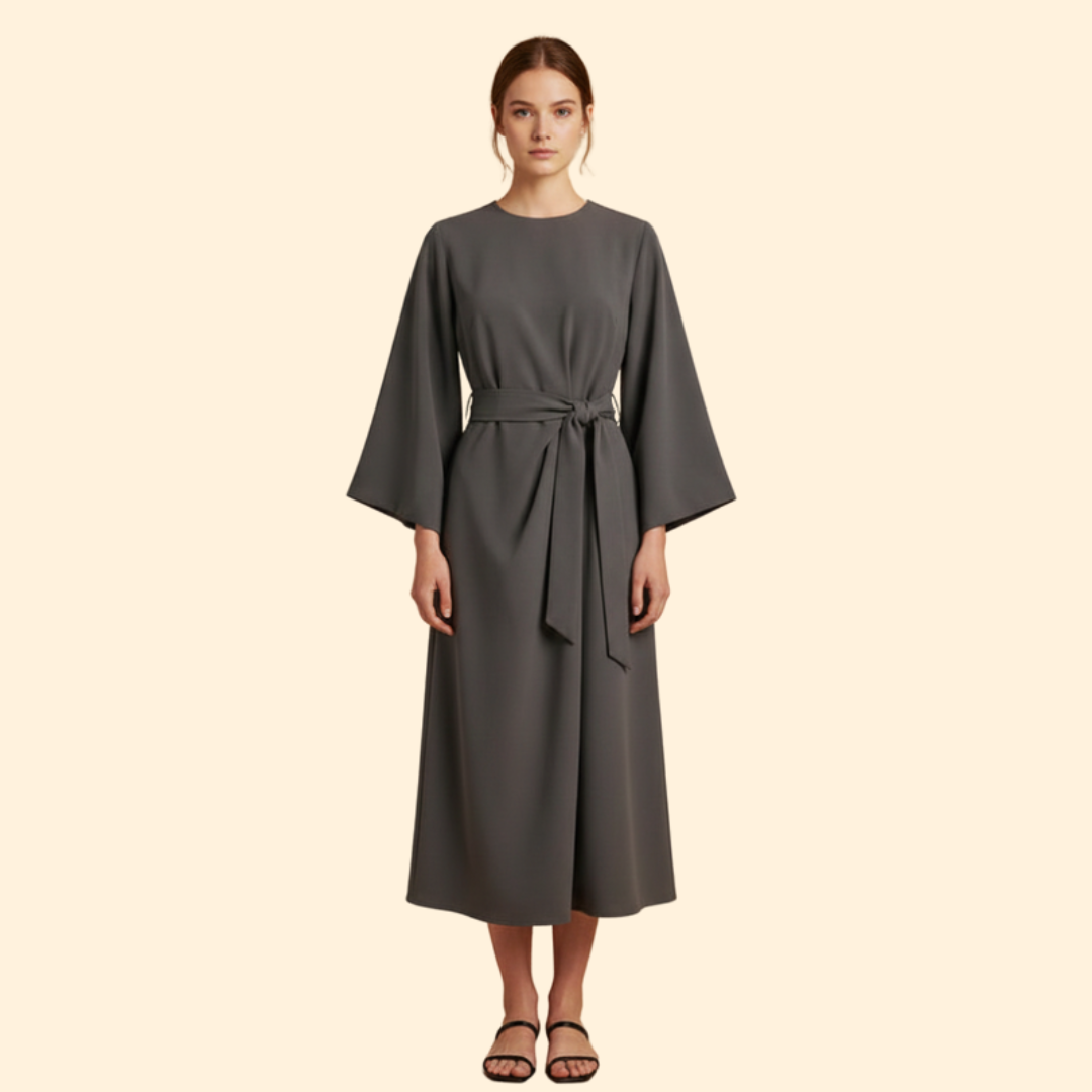 Women's Belted Elegant Dress