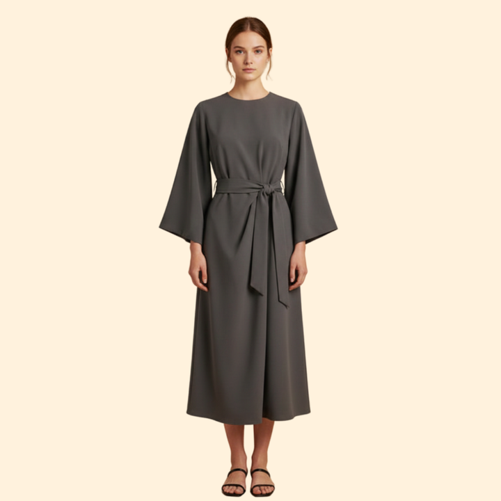 Women's Belted Elegant Dress