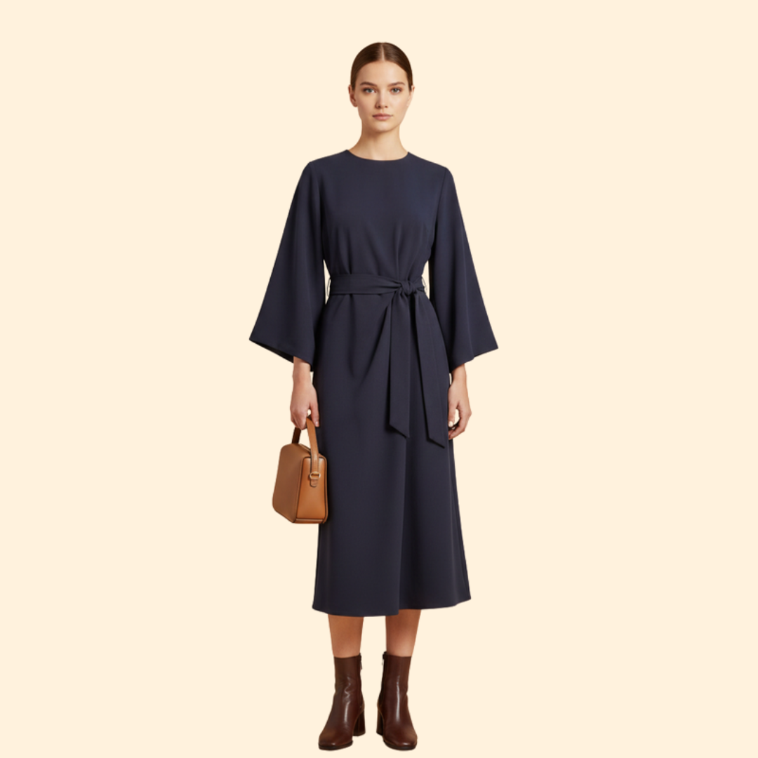 Women's Belted Elegant Dress