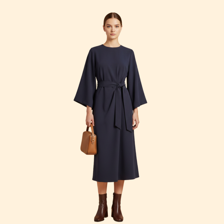 Women's Belted Elegant Dress