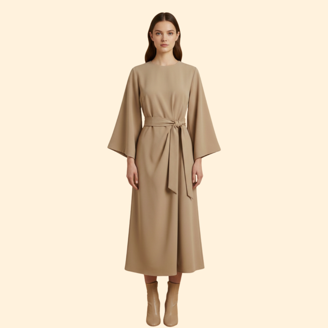 Women's Belted Elegant Dress