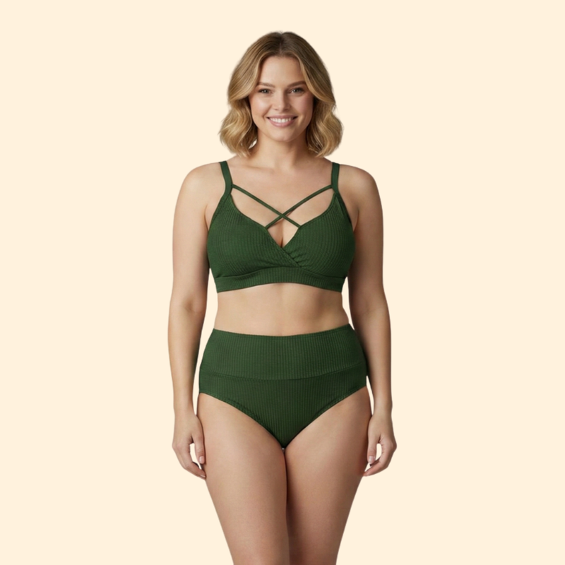 Women’s Bikini Set with Crisscross Straps
