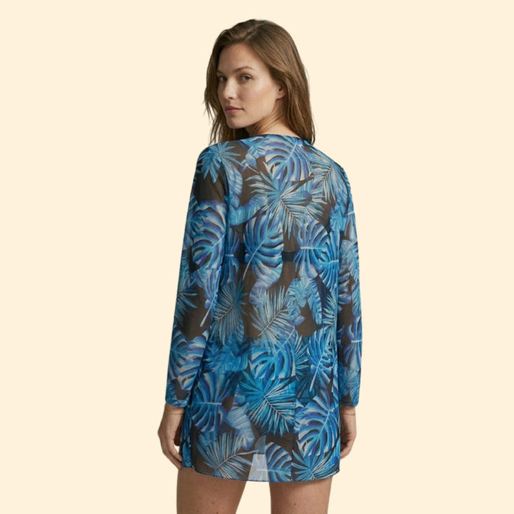 Women’s Bikini Set with Floral Kimono Cover-Up