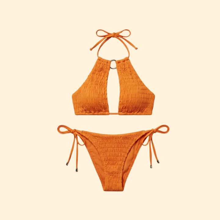 Women’s Bikini Set with Halter Neck Design