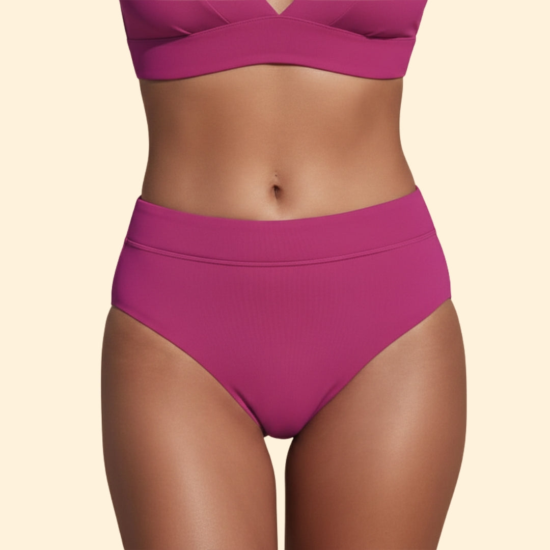 Women's Bikini Set with High-Waisted Bottom