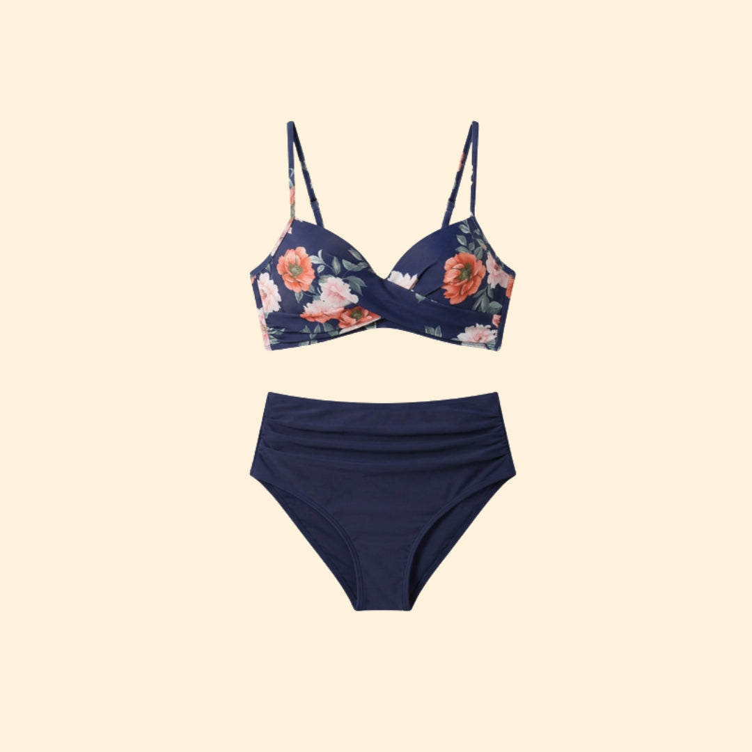 Women’s Bikini Set with High-Waisted Bottoms