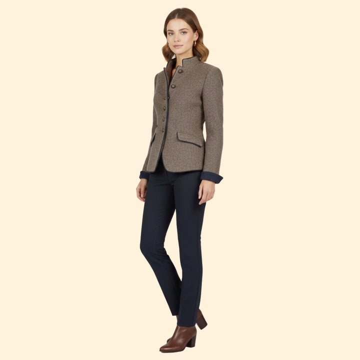 Women’s Blazer Jacket with Stand Collar