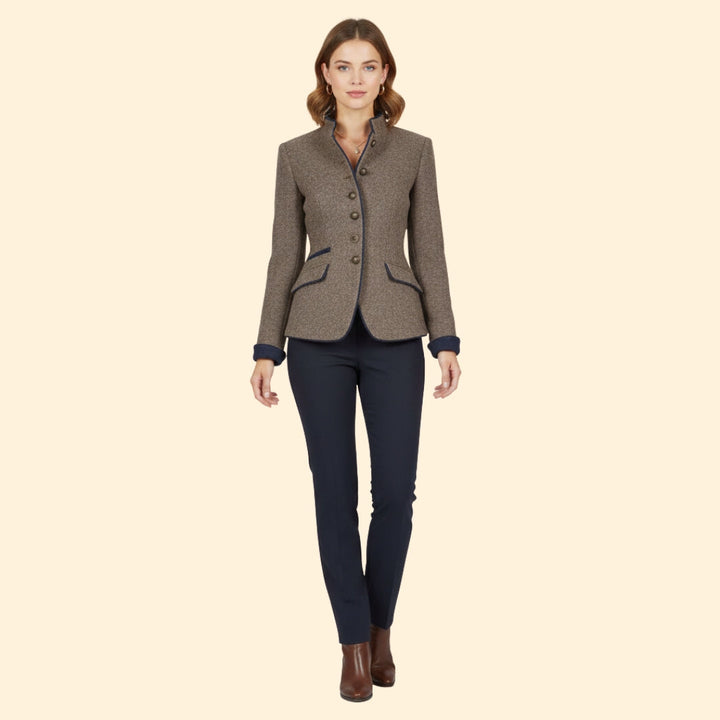 Women’s Blazer Jacket with Stand Collar