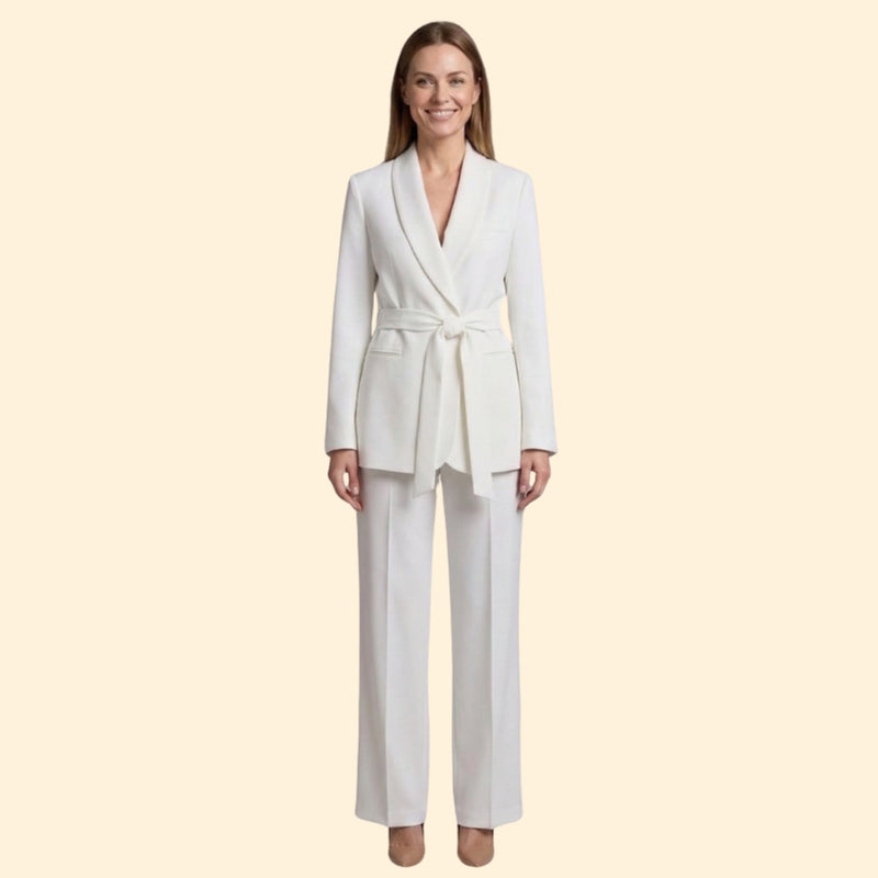 Women’s Blazer Set with Belted Waist