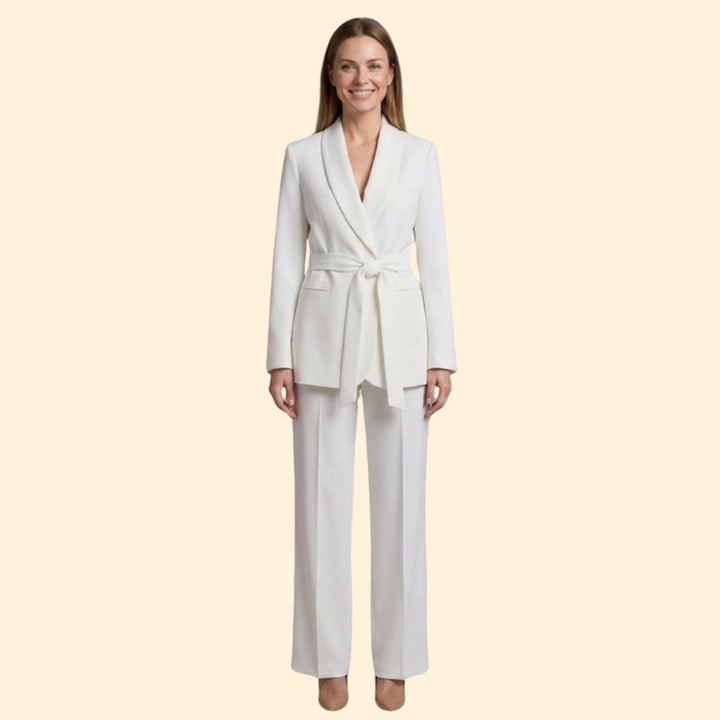Women’s Blazer Set with Belted Waist