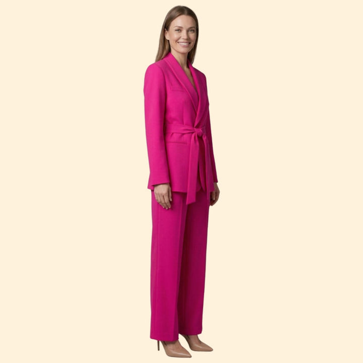 Women’s Blazer Set with Belted Waist