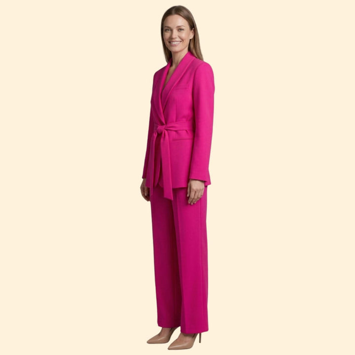 Women’s Blazer Set with Belted Waist