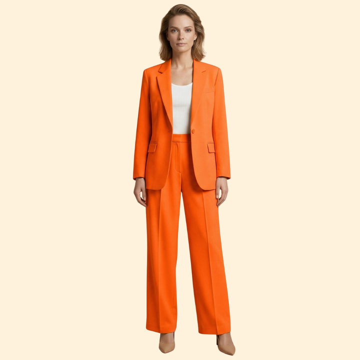 Women’s Blazer Set with Double Breasted Jacket