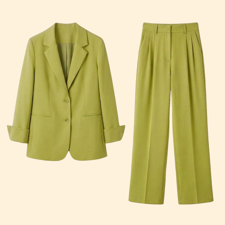 Women’s Blazer Set with Double Breasted Jacket
