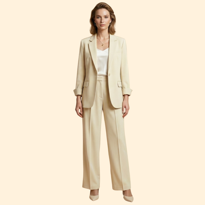 Women’s Blazer Set with Double Breasted Jacket