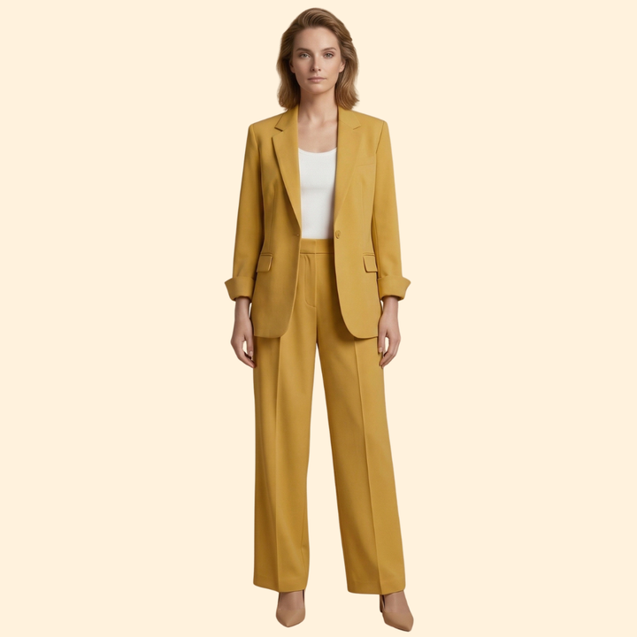 Women’s Blazer Set with Double Breasted Jacket