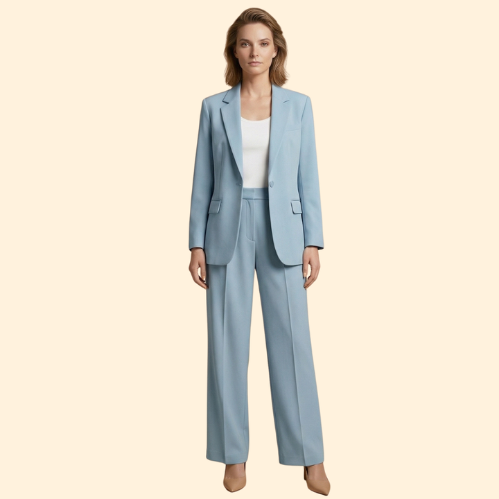 Women’s Blazer Set with Double Breasted Jacket