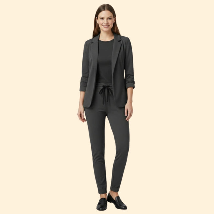 Women’s Blazer and Trousers Set with Drawstring