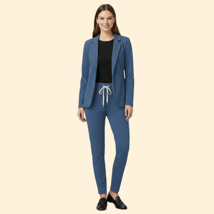 Women’s Blazer and Trousers Set with Drawstring