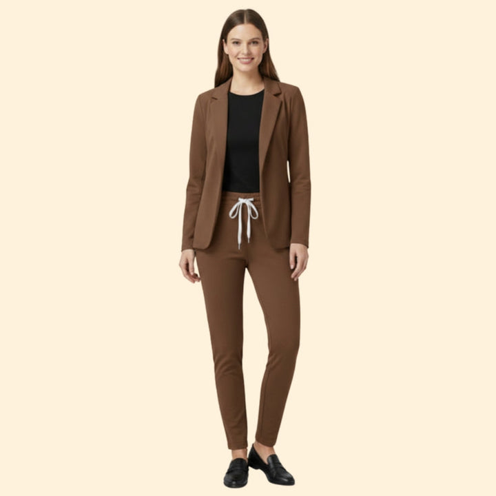 Women’s Blazer and Trousers Set with Drawstring
