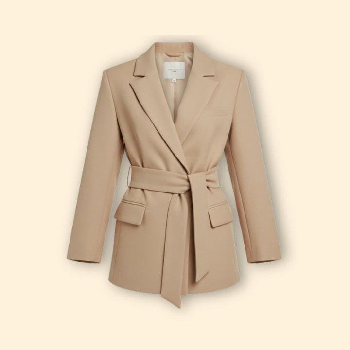 Women’s Blazer with Belted Waist Design