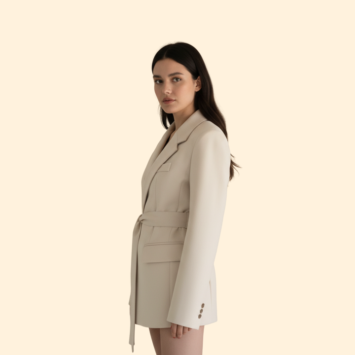 Women’s Blazer with Tie Waist Belt