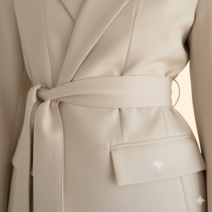 Women’s Blazer with Tie Waist Belt