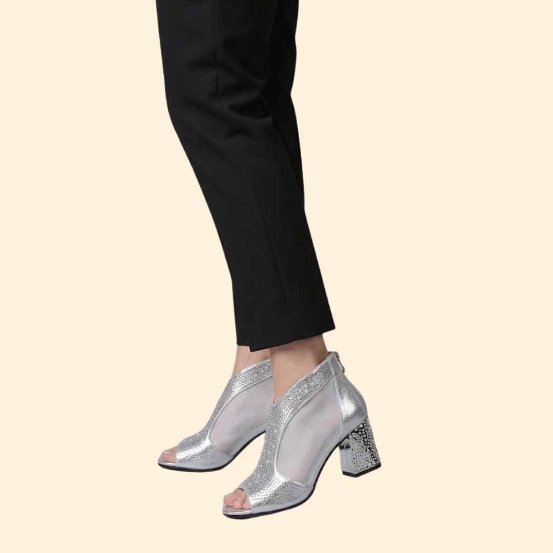 Women’s Block Heel Sandals with Crystal Detailing