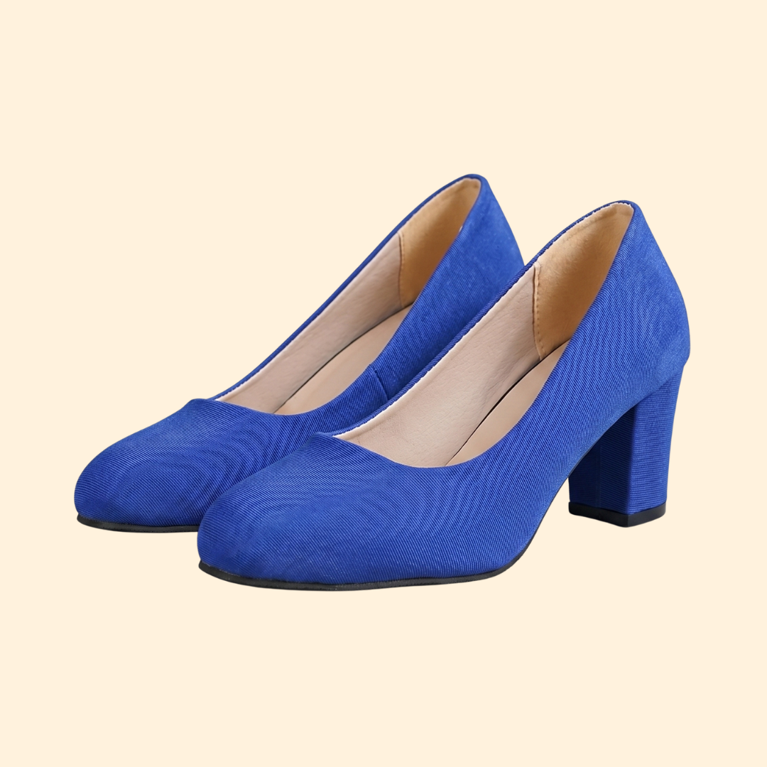 Women’s Block Heel Shoes with Pearls