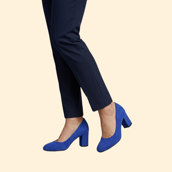 Women’s Block Heel Shoes with Pearls