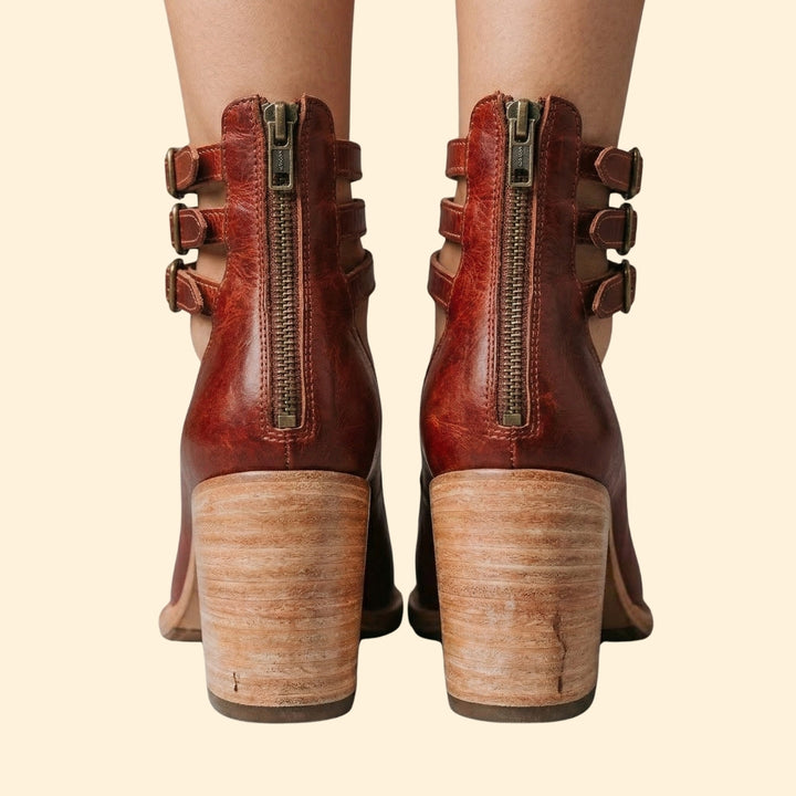 Women’s Block Heels with Triple Ankle Straps