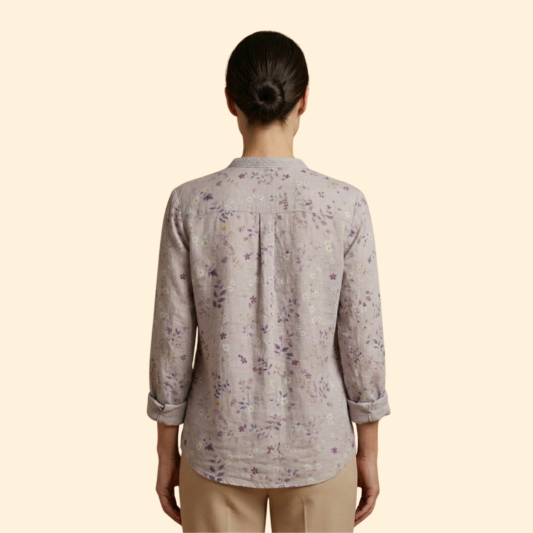 Women's Blouse with Dragonfly Print