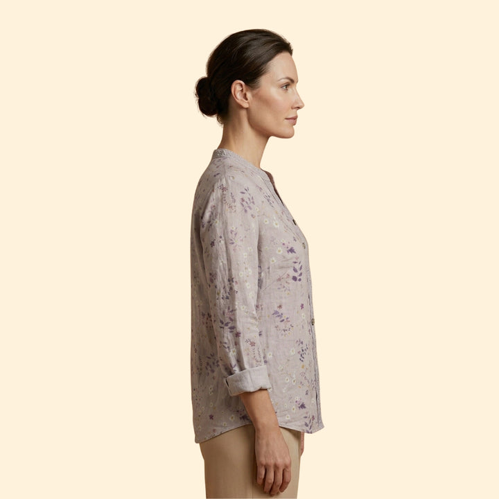 Women's Blouse with Dragonfly Print