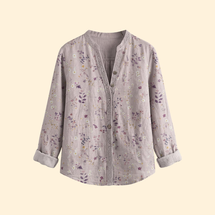 Women's Blouse with Dragonfly Print