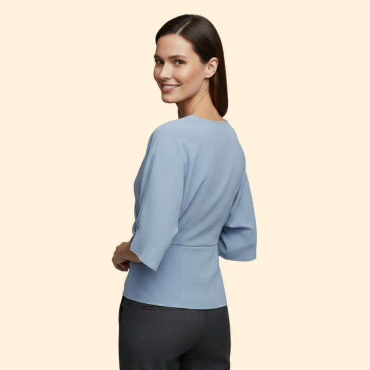 Women’s Blouse with Draped Neckline