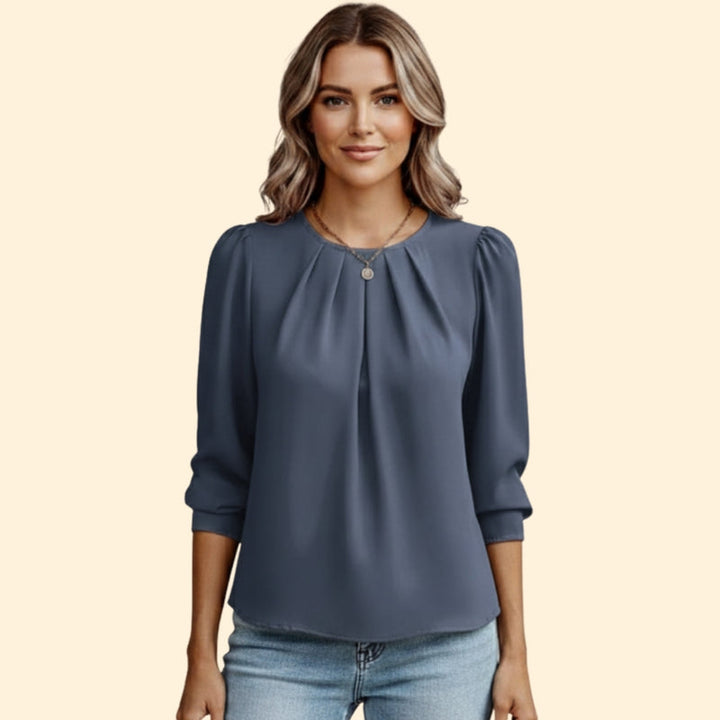 Women’s Blouse with Gathered Neckline